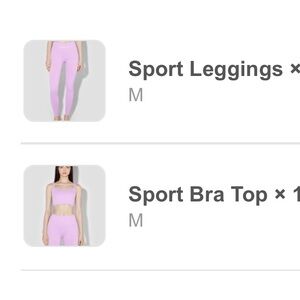 MISBHV Lavender Sport Leggings and Bra Top Set